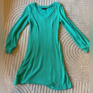 Dokotoo Teal Knit Mini Dress